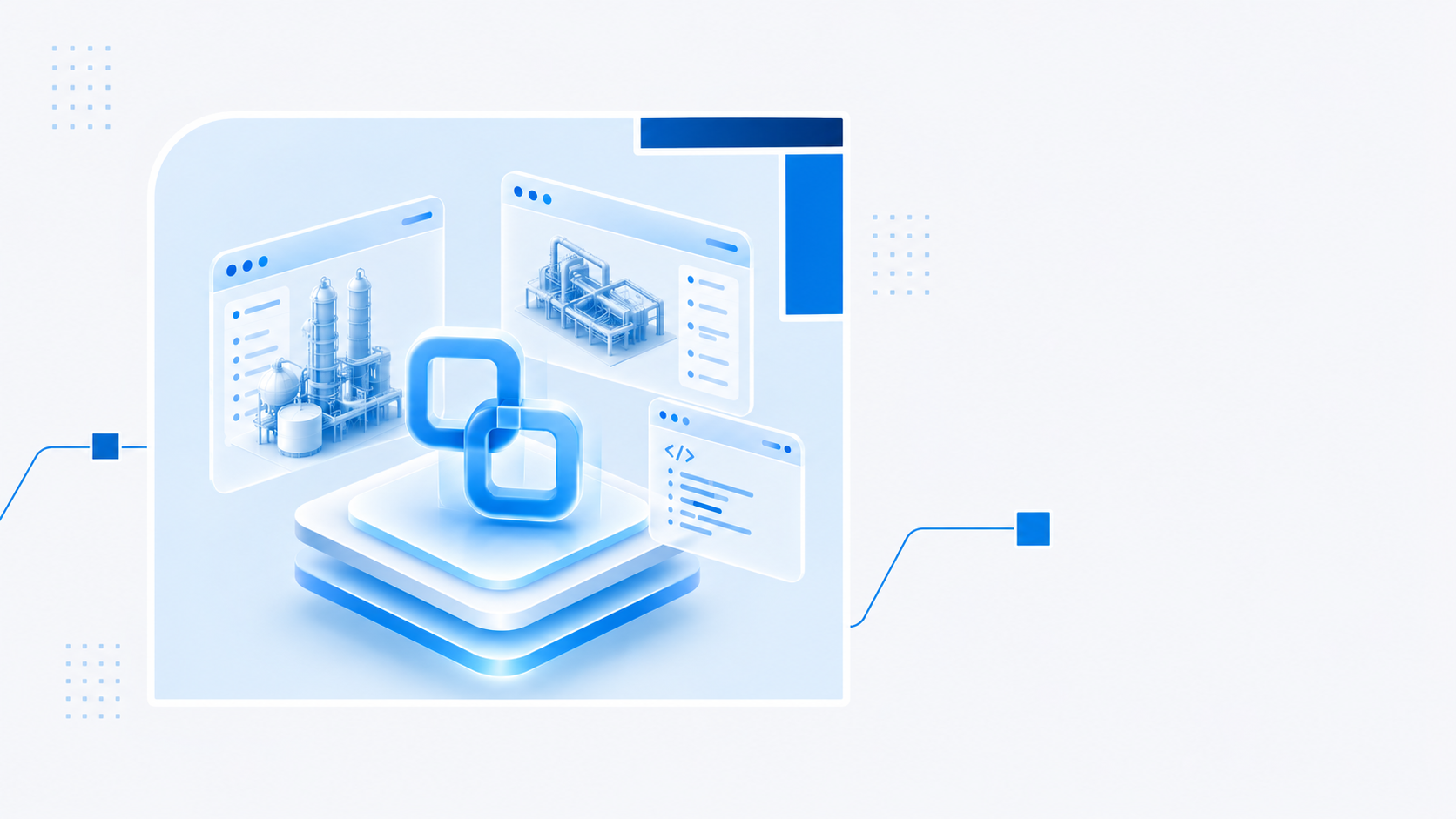 Connected industrial plant and BIM information in the PIM Solutions illustration